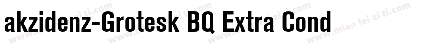 akzidenz-Grotesk BQ Extra Conda字体转换